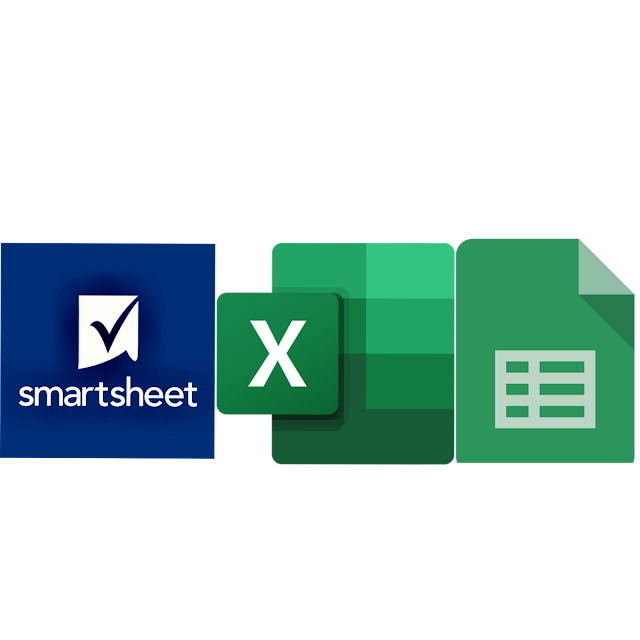 Write any three type of spreadsheets application software