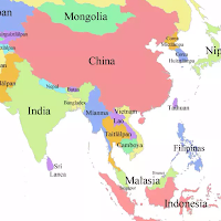 アジア地域の地図