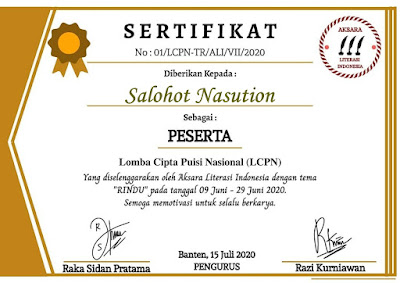 sertifikat peserta lomba puisi