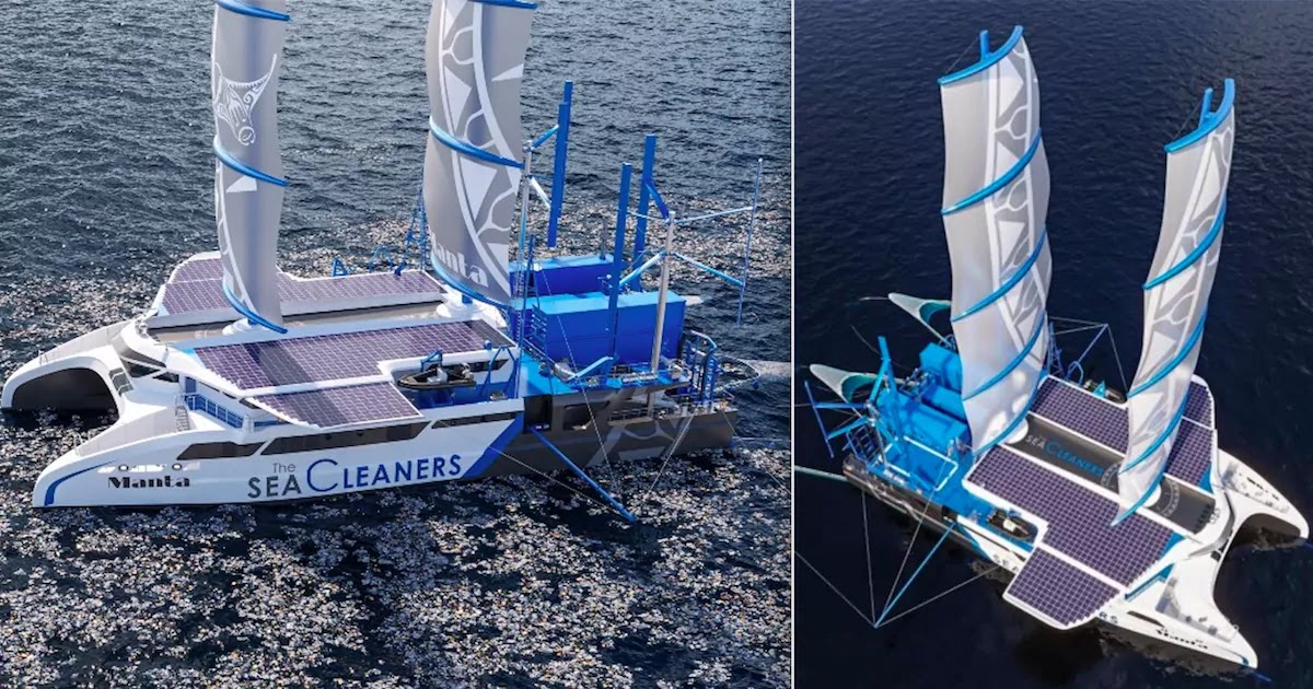 An Amazing New Sailing Vessel Is Designed To Feed On Plastic Waste While Cleaning The Oceans