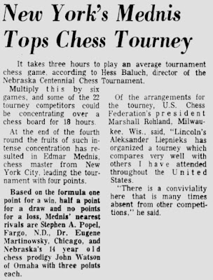 Nebraska Centennial Chess Tournament