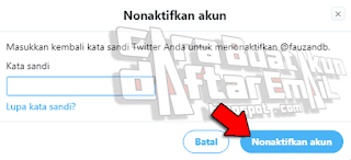 cara menutup akun twitter pakai laptop