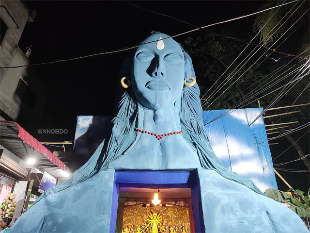 Lord Shiva Idol at entrance of SYPC Durga Puja, Sreenagar, Guwahati