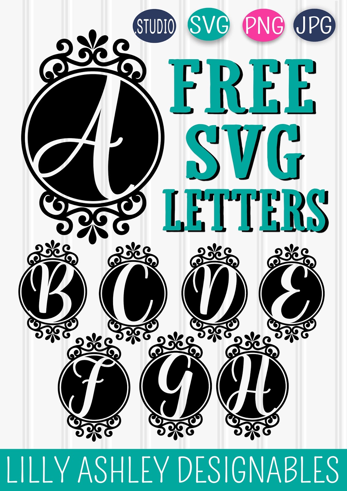 Download Make it Create...Free Cut Files and Printables: Freebie Monogram SVG Letter Set