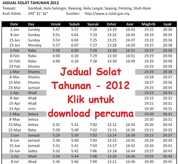 jadual-solat-tahunan-2012