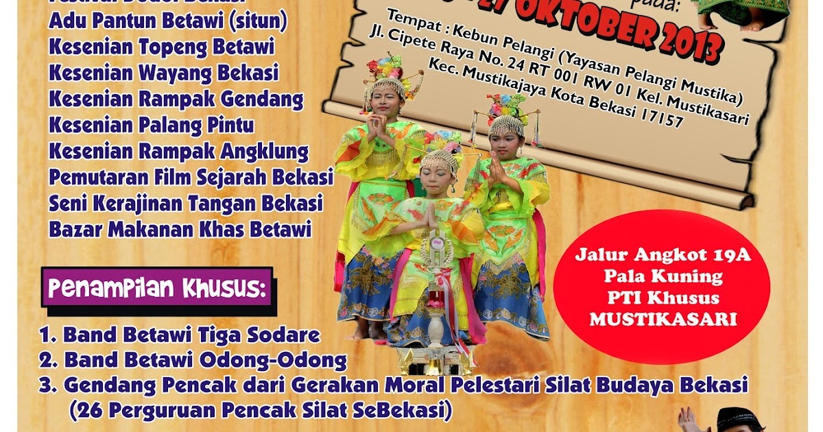 Pangsi PROPOSAL SPONSOR PAGELARAN SENI BUDAYA  BEKASI 2013