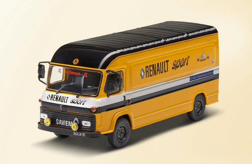 saviem gs2 1:43 team renault sport, coleccion vehiculos de asistencia en rally 1:43