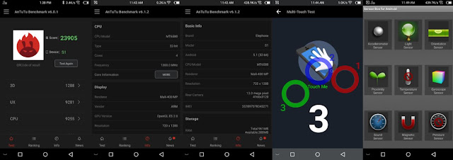 Elephone S1 Antutu Sensors