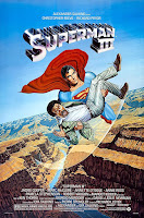 Superman 3 poster - drawing of Superman flying while carrying Richard Pryor