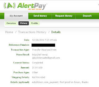 AdsClickers Payment Proof 2
