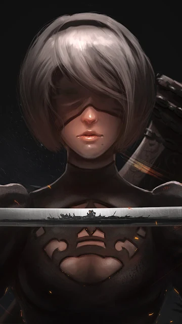 Guerreira, 2b Nier Automata, Espada