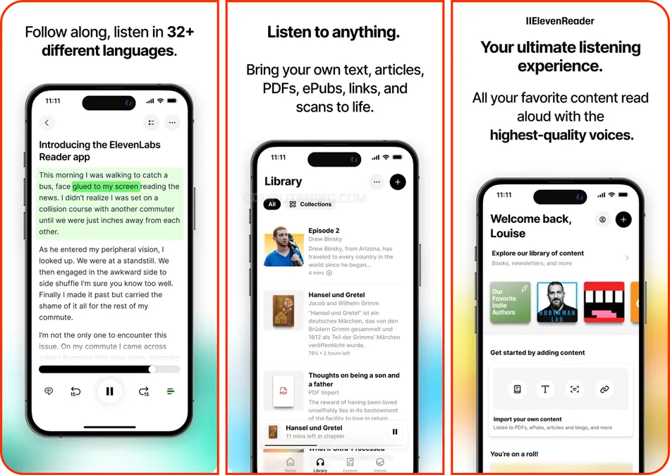 تطبيق Reader by ElevenLabs