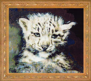 Cross-stitch JW-018 "Bady Snow Leopard" Kustom Krafts