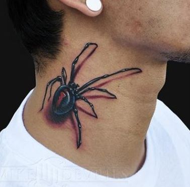 3d tattoo spider