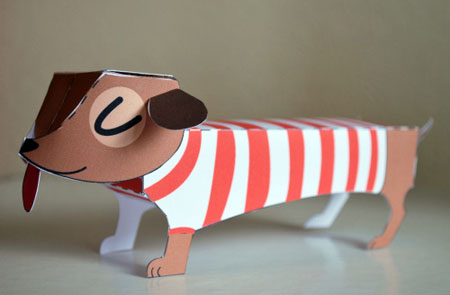 Dachshund Paper Toy