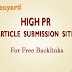 High PR Dofollow Article Submissions sites Updated 2016