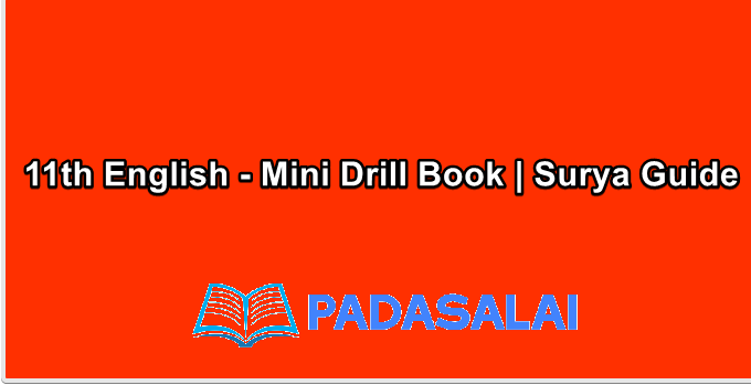 11th English - Mini Drill Book | Surya Guide