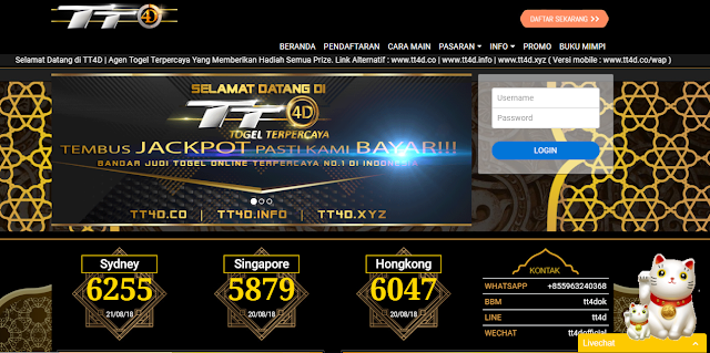 TT4D Bandar Judi Togel Online Terpercaya Dengan Bonus Cashback