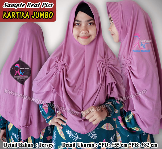  Jilbab bergo jumbo model serut samping kiri dan kanan 