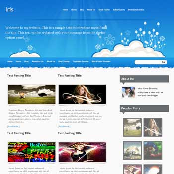 Iris template blog. convert wordpress theme to blogger template. template blog from wordpress theme. template blog content slider. magazine style blogger template