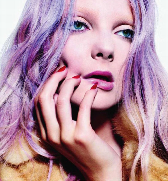 hair with purple. pastel purple hair,