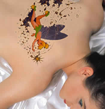 amazing but beauty Tinkerbell Tattoos on back tattoos