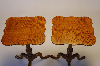 Reproduction Tiger Maple Tea Table