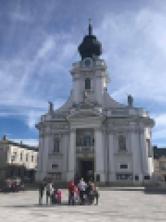 The central church at Wadowice, Poland