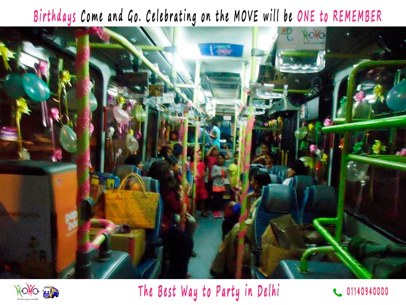 birthday party in HOHO bus Delhi