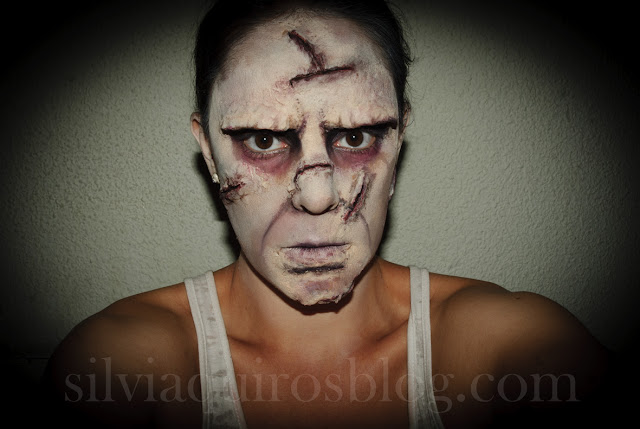 Maquillaje Halloween 13: Exorcista, Halloween Make-up 13: The Exorcist, efectos especiales, special effects, Silvia Quirós