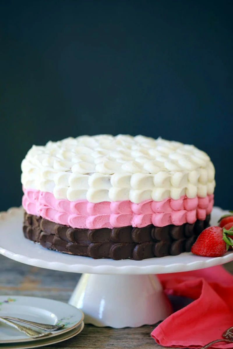 3 Layer Neapolitan Cake Recipe