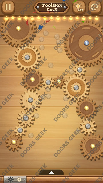 Fix it: Gear Puzzle [ToolBox] Level 3 Solution, Cheats, Walkthrough for Android, iPhone, iPad and iPod