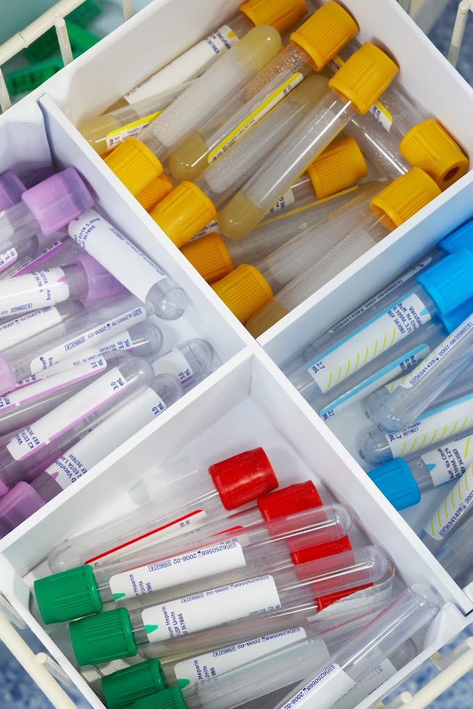  Types of blood collecting tubes(Vacutainers) and there color code. 