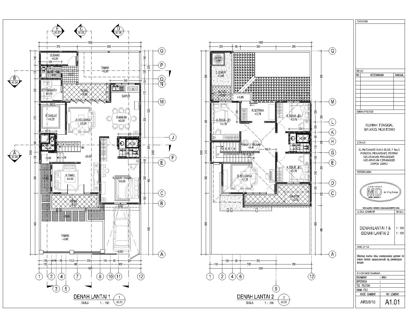 Keren Denah Rumah Sederhana Type 36