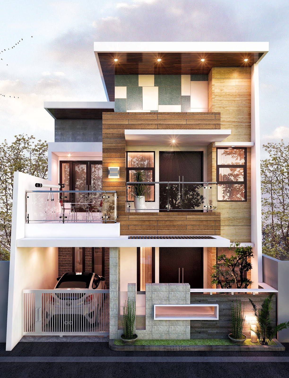 Desain Rumah Minimalis 2 Lantai 8x15