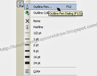 Mengenal Outline Pen pada CorelDraw, www.tutoriallengkapcoreldraw.blogspot.com