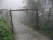 Monsoon mist on the path up to Fern Oaks; Dan ahead of me (as usual!)