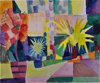 Jardín en el lago Thun de August Macke