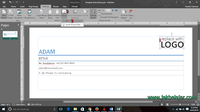 Membuat Mail Merge berisi Gambar pada Publisher