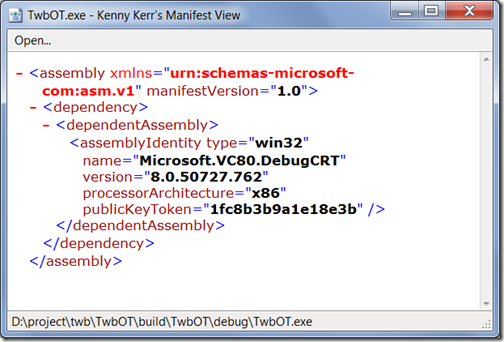 manifest view example