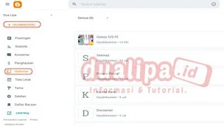 Cara buat safelink di blog utama