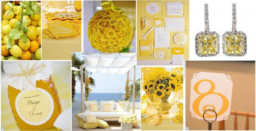 These mustard yellow wedding invites are modern and abstract found at W 