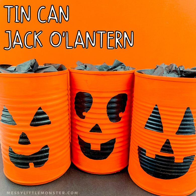 Tin can Jack O Lantern craft