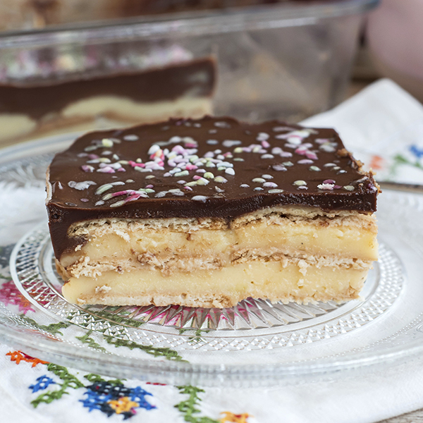 Tarta de la abuela con ganache de chocolate #sinlactosa