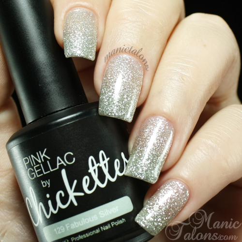 Pink Gellac by Chickettes Fabulous Silver Swatch