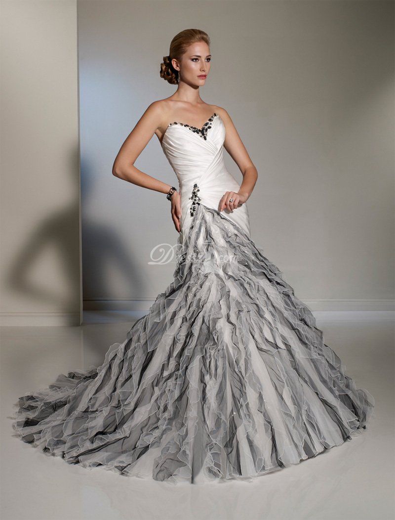 Popular 18+ Mermaid Wedding Dress Black And White