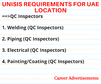 UNISIS Requirements for UAE Location