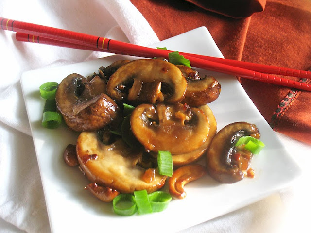 Teriyaki Mushrooms and Cashews