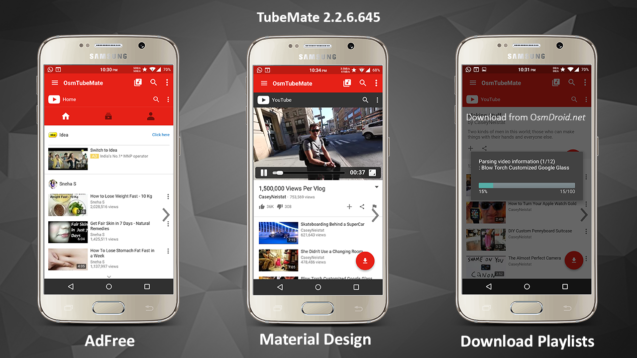 Tubemate v2.2.6 Build 646 No Ads Material Design Mod Apk 