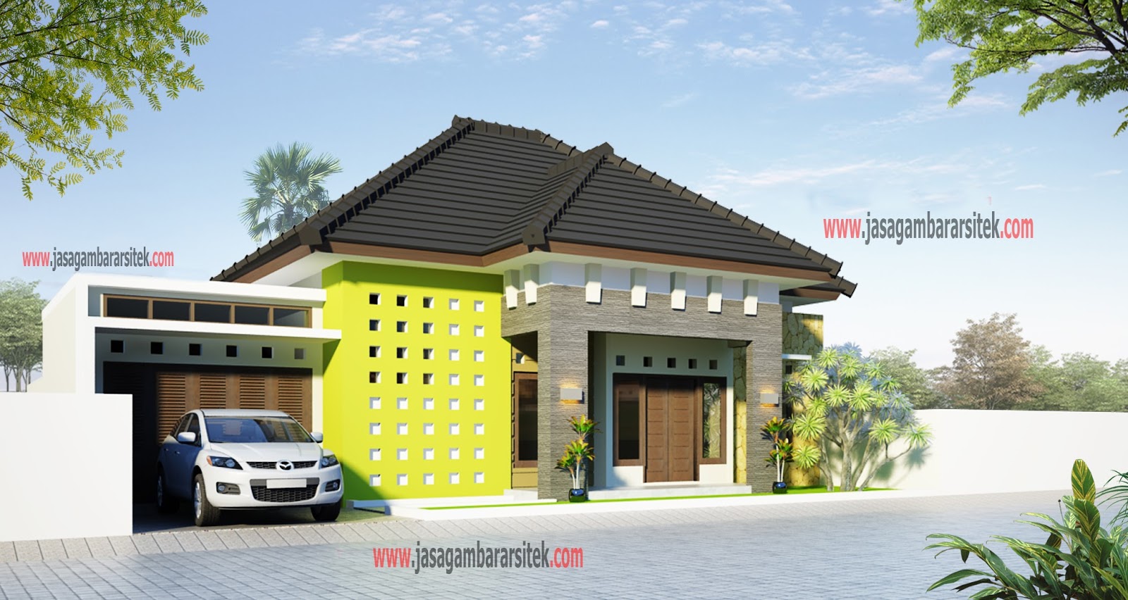 Desain Rumah Dengan Garasi Di Samping Desain Rumah